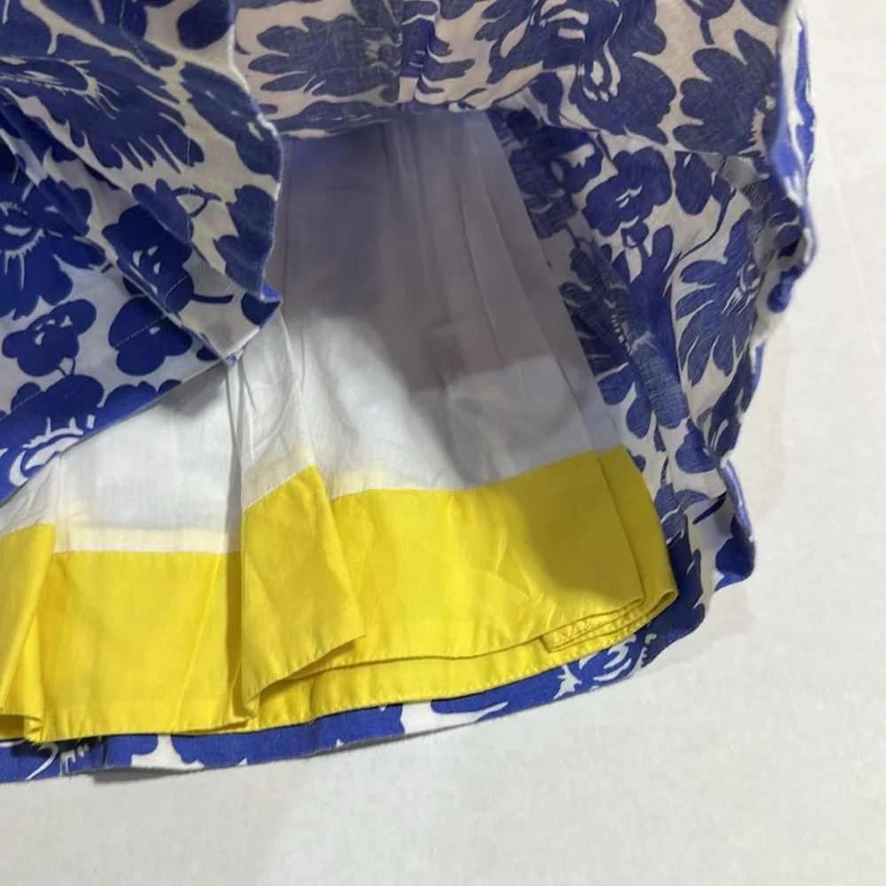 Mini Boden Floral Blue and Yellow Kids Dress - Picture 5 of 10